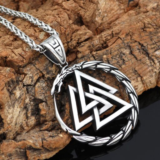 Viking Triangle Rune Amulet Pendant Necklace