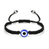 Mystic Blue Evil Eye Bracelet with Hand Charm – Adjustable Red String for Women