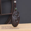 Ebony Nine Palaces Bagua Pendant with Buddha