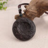 Ebony Nine Palaces Bagua Pendant with Buddha