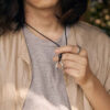 Cloud Pattern Golden Cudgel Peace Pendant Necklace