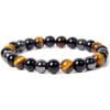 Triple Protection Bracelet - Tiger’s Eye, Obsidian, Hematite