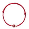 Handwoven Red String Bracelet with Cinnabar Beads for Women - Auspicious Charm for Luck and Love