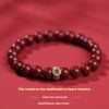 Zodiac Year Prosperity: Red Cinnabar Bracelet with 925 Silver Beads - Ideal Zodiac Year Gift