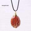 Meditation Energy Natural Crystal Life Tree Necklace