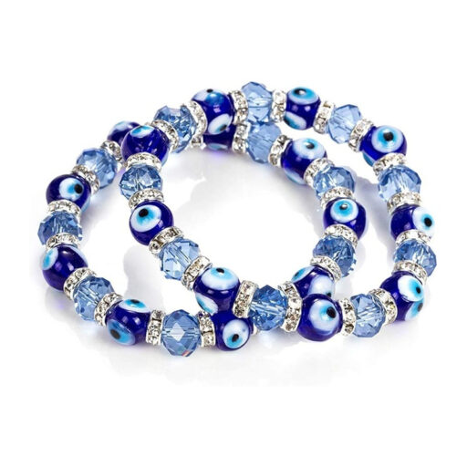 Blue Crystal Evil Eye Bracelet