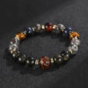 Black Myth Wukong Flame Stone Obsidian Beaded Bracelet