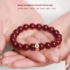 Zodiac Year Prosperity: Red Cinnabar Bracelet with 925 Silver Beads - Ideal Zodiac Year Gift