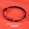 Handwoven Red String Bracelet with Cinnabar Beads for Women - Auspicious Charm for Luck and Love