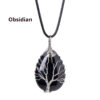 Meditation Energy Natural Crystal Life Tree Necklace