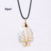 Meditation Energy Natural Crystal Life Tree Necklace