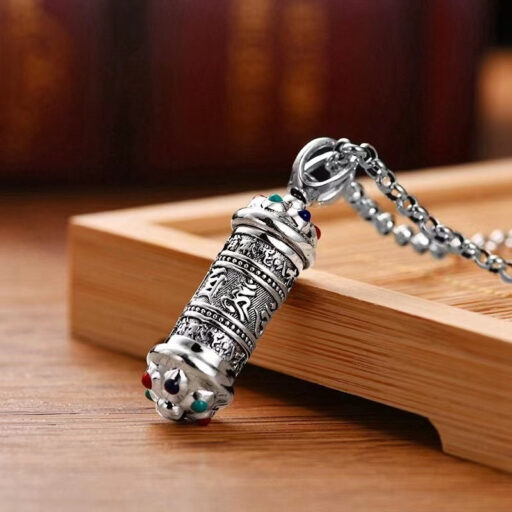 Tibetan Prayer Wheel Pendant