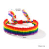 Handcrafted Adjustable Rainbow Friendship Bracelet – Nepalese Colorful Knot Design