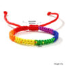 Handcrafted Adjustable Rainbow Friendship Bracelet – Nepalese Colorful Knot Design