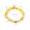 Natural yellow crystal bracelet for luck and fortune